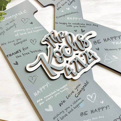 Wedding Guest Book, Wooden Wedding Letter