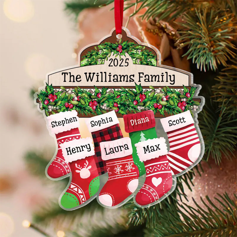 Personalized Family Christmas Ornament, Custom Christmas Stockings