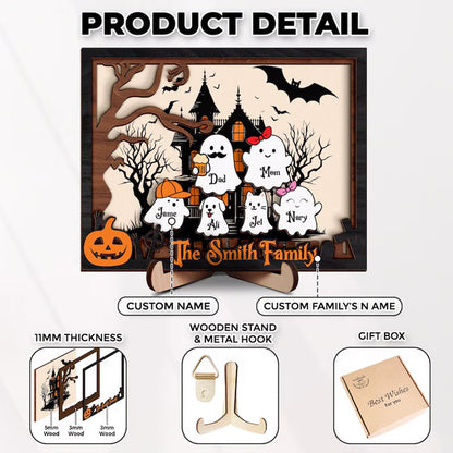 Halloween Ghost Family Personalized, Our Boo Crew, Halloween Family Sign