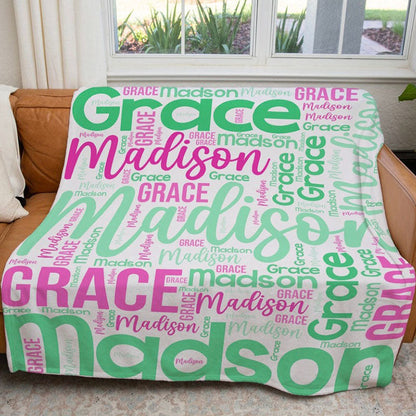 Custom Blanket with Name - Personalized Blanket - Name Blanket for Adults - Christmas Gift