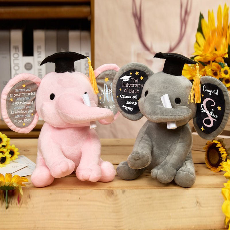 Personalized Graduation Gift Preschool graduation Stuffed Animal Elephant