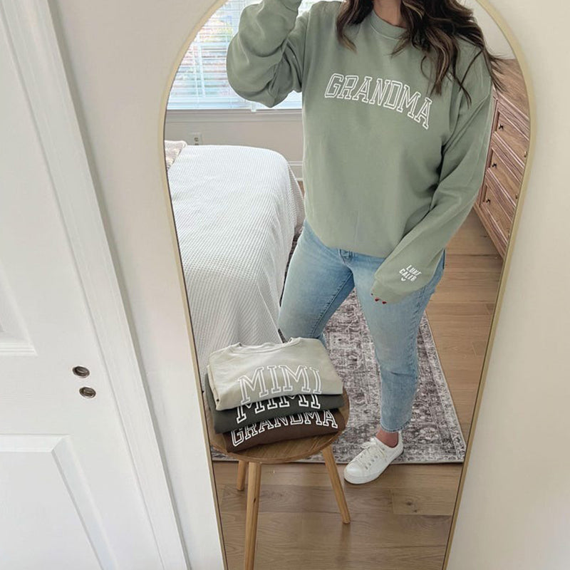 Custom Grandma Sweatshirt with Grandkids Names