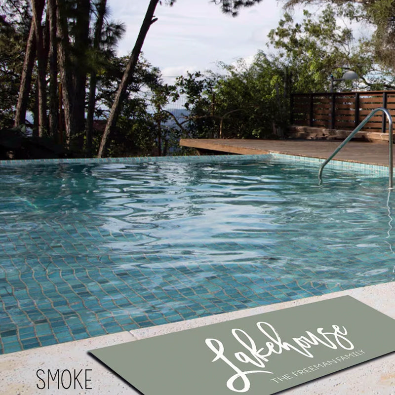 Customized Poolside Runner Mat - Personalized Lake House Mat