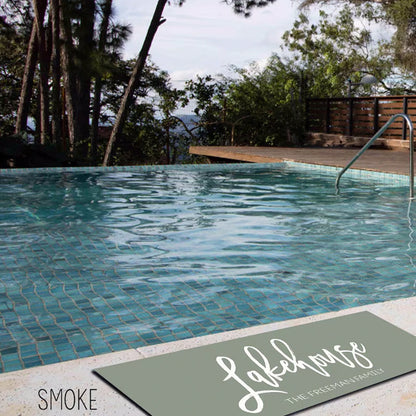 Customized Poolside Runner Mat - Personalized Lake House Mat