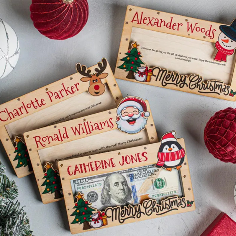 Christmas Money Holder Personalized, Christmas Gift