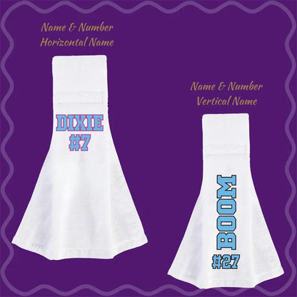 Custom sports towel personalized for athlete towel for QB football towel