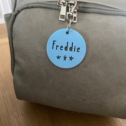Round Acrylic Personalised Name Keyring Personalised School Bag Tag
