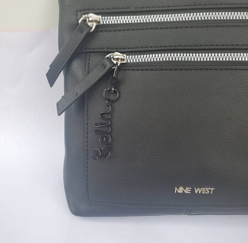 Custom black Name Keychain, Name keychain