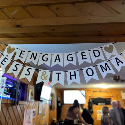 Engagement party decorations - bridal shower banner