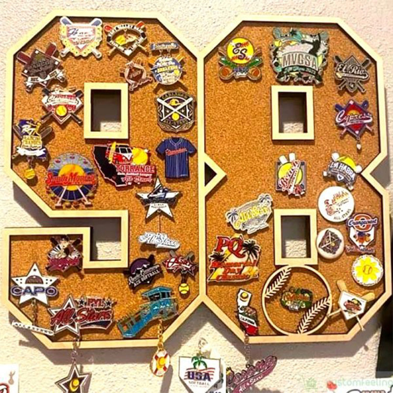 Sports Numbers Photos, Pins Cork Board Logo Team Awards Display Board