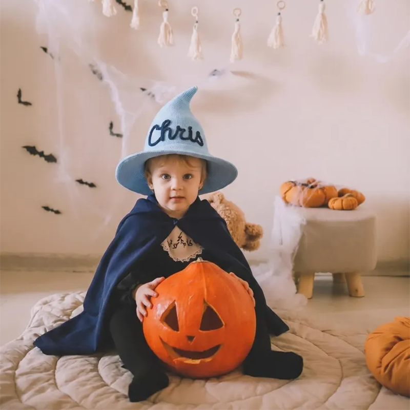 Custom Name Halloween Witch Hat, Personalized Kids Witch Hat