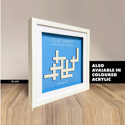 Mothers Day Presents Scrabble Frame Family Tree Personalized Decor Gift