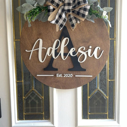 Personalized Door Hanger Front Door Decor