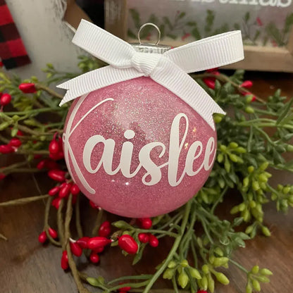 Personalized Glitter Christmas Ornaments