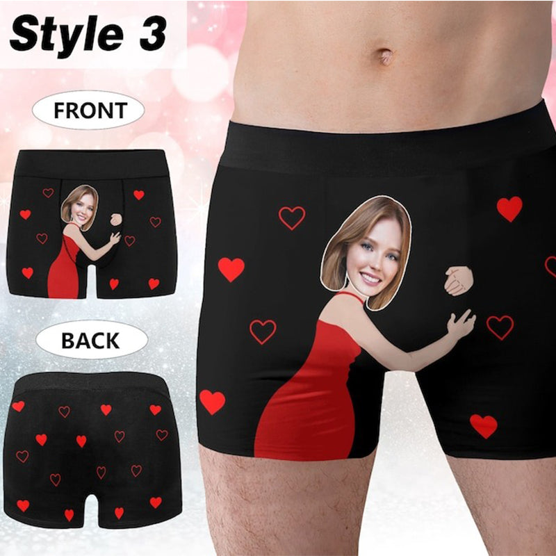 Personalized Boxers for Husband, Custom Face Underwear