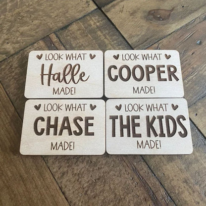 Personalized Look What I Made Magnet | Kids Name Magnet | Artwork Display | Kids Fridge Magnet | Refrigerator Magnet | Back To School