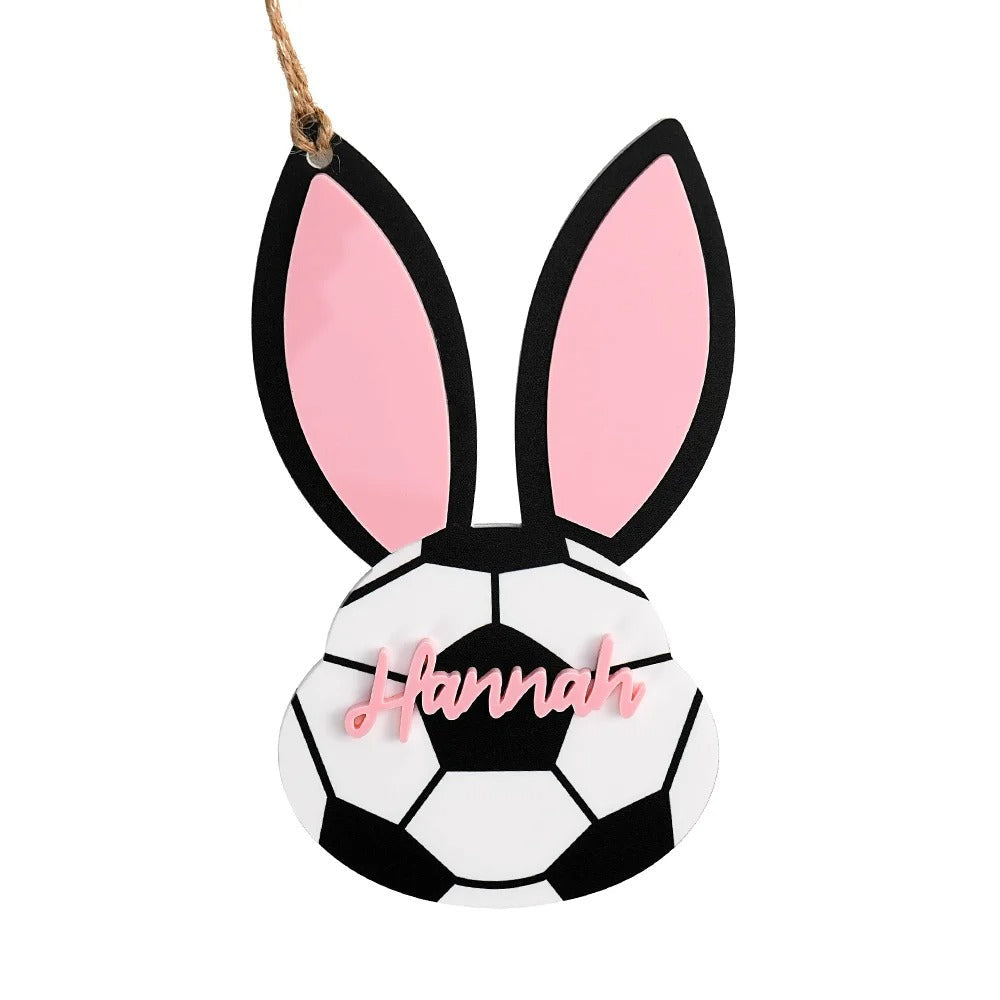 Personalized Basketball Baseball Softball Sports Acrylic Easter Bunny Basket