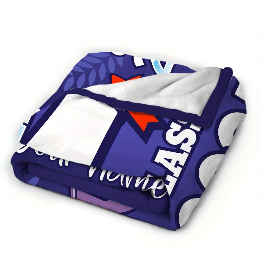 Custom Name Graduation Season 2025 Fleece Blanket Signature