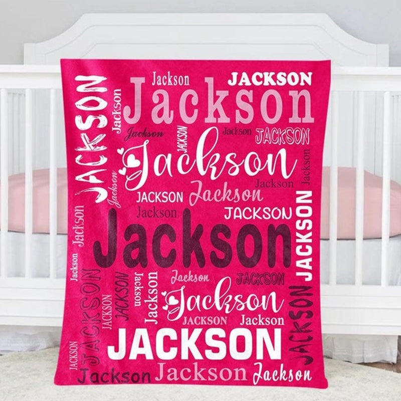 Personalized Name Blanket for Children, Customized Name Baby Blankets