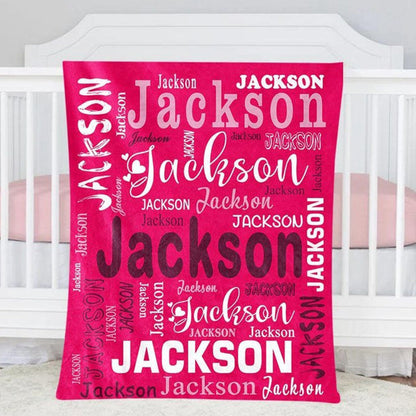 Personalized Name Blanket for Children, Customized Name Baby Blankets