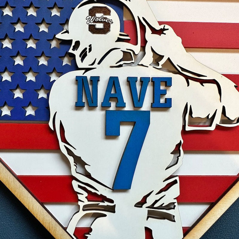 Personalized Baseball Gift for Boys, 3D Baseball Plaque, Softball Name Sign for Boy or Girl Ball Player