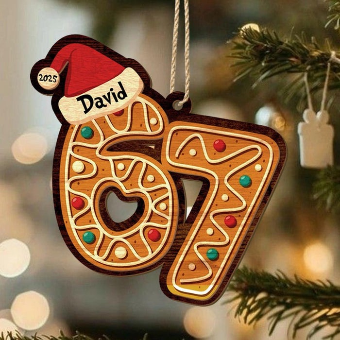 Custom Six Seven Ornament, Teen Slang Ornament, Funny Teenager Ornament