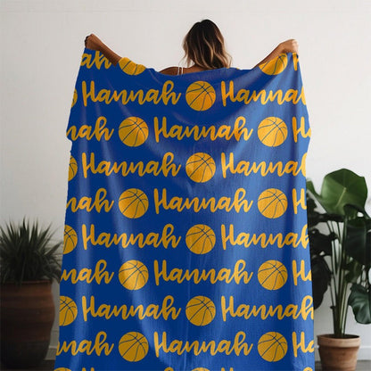 Personalized Sports Blanket - Custom Name and Graphic