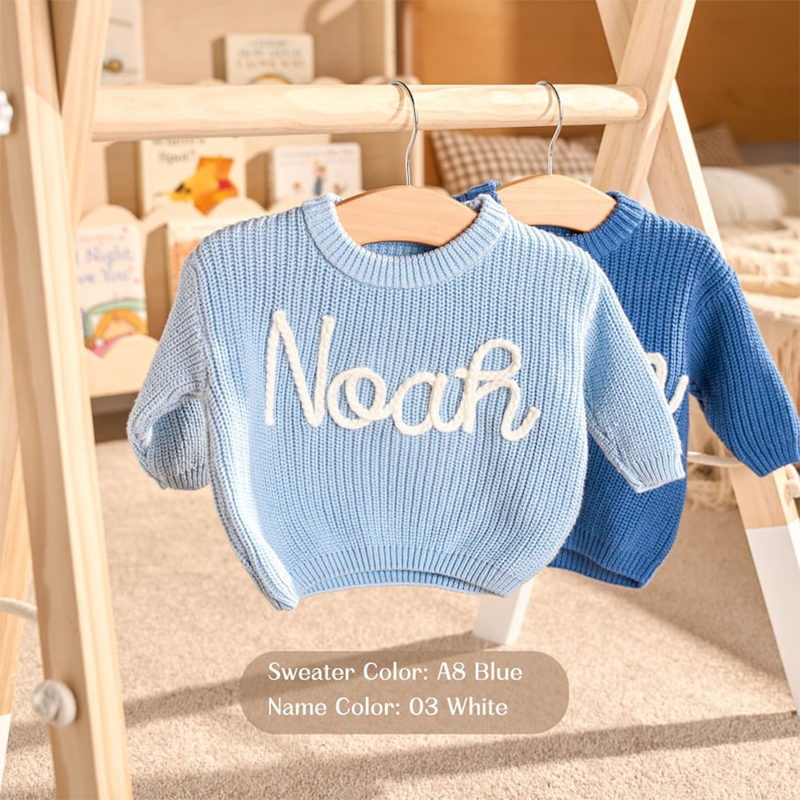 Personalized Sweater - Custom Embroidered Baby Sweater