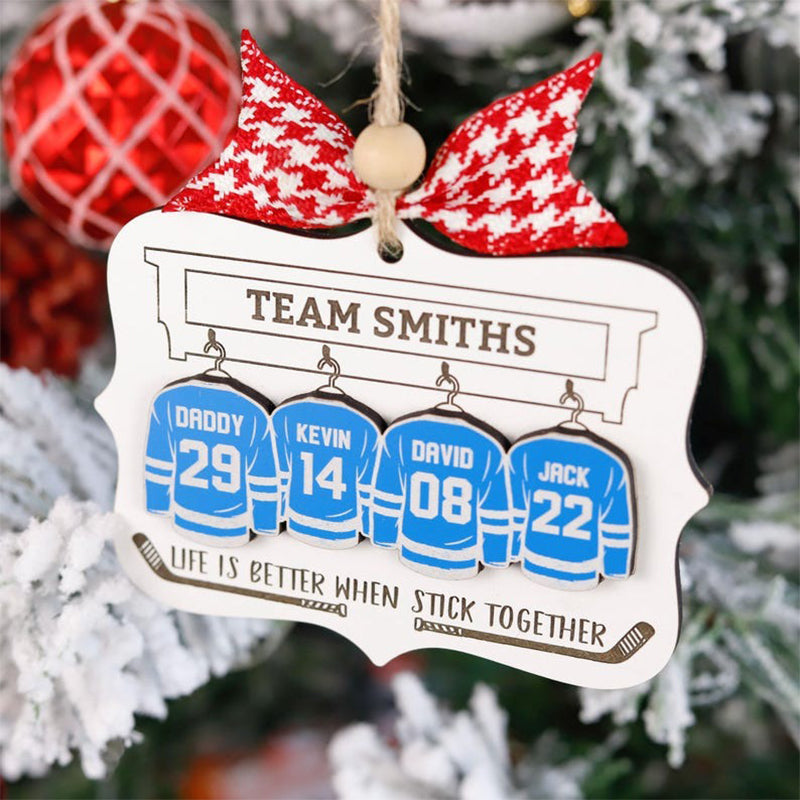 Hockey Ornament Personalized Hockey Family Christmas Gifts For Hockey Player