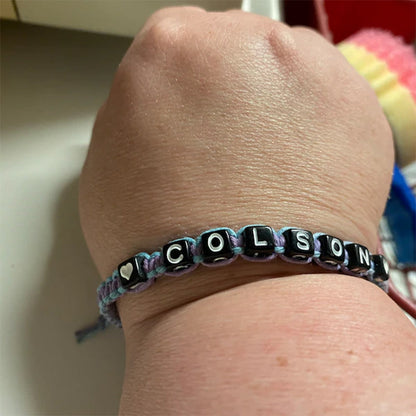 Custom Name Hemp Bracelet / Personalized Word Macrame Bracelet