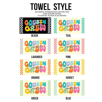Cousin Crew Beach Towel, Summer Beach Gift For Cousin,