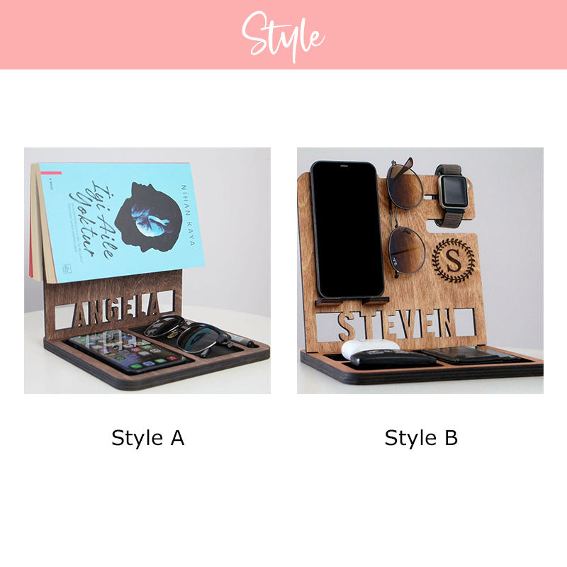 Personalized Book Holder, Custom Book Stand, Personalized Docking Station Men, Gift for Men