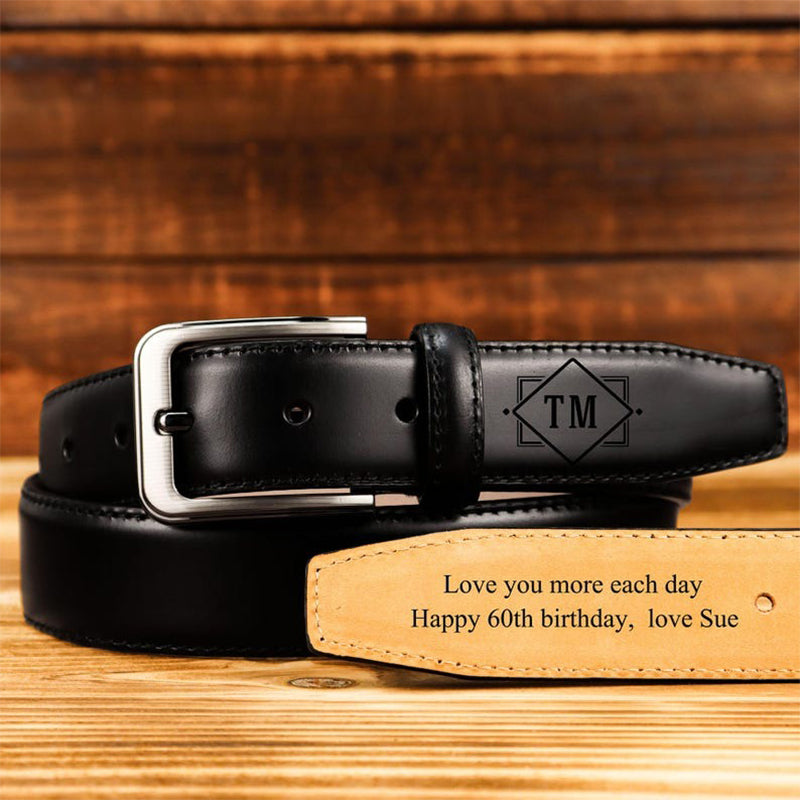 Personalized Leather Belt, Custom Leather Belt for Dad