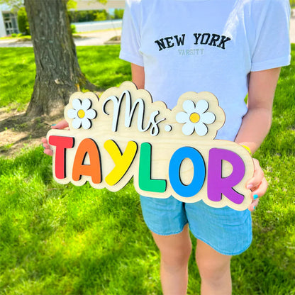 Personalized Teacher Door Sign | Classroom Door Sign