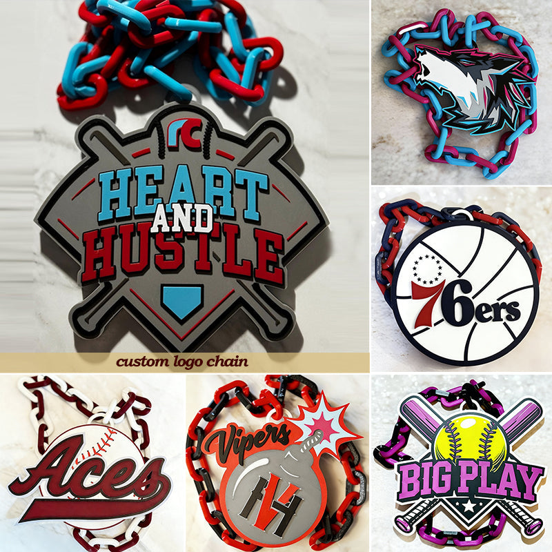 Custom Sports Turnover Chain, Oversized Medallion, Team mascot, Custom Colors, Any Logo