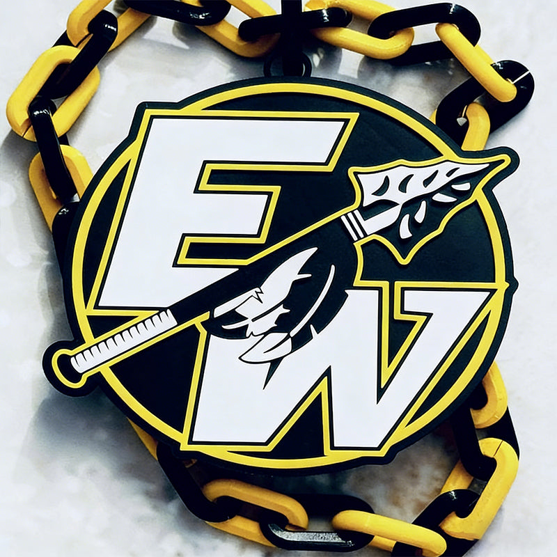 Custom Sports Turnover Chain, Oversized Medallion, Team mascot, Custom Colors, Any Logo