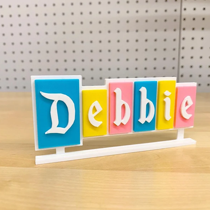 Personalized Desk Name Plate, Desk Name Disney Sign