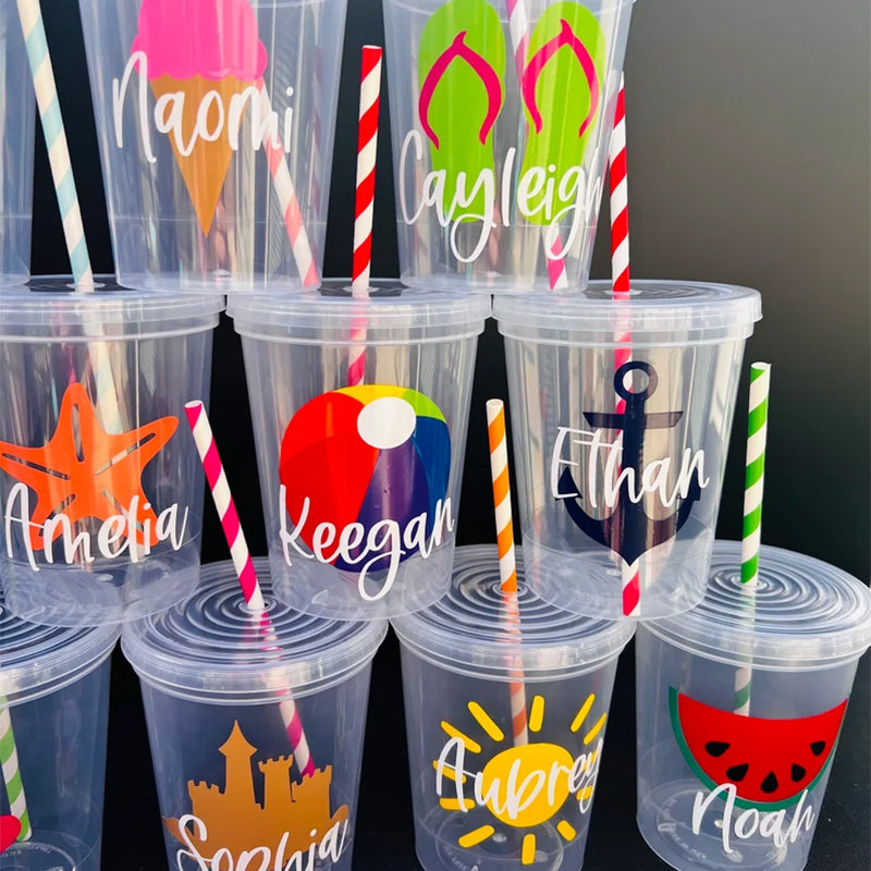 Kids Party Cups, Birthday Pool Party Cups, Pool Party Favors Kids