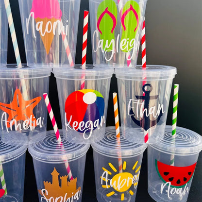 Kids Party Cups, Birthday Pool Party Cups, Pool Party Favors Kids