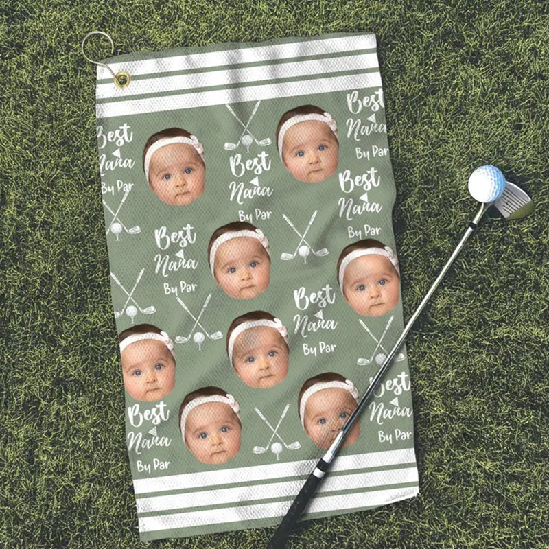 Custom Golf Towel With Kids Photo, Kids Golf Rag