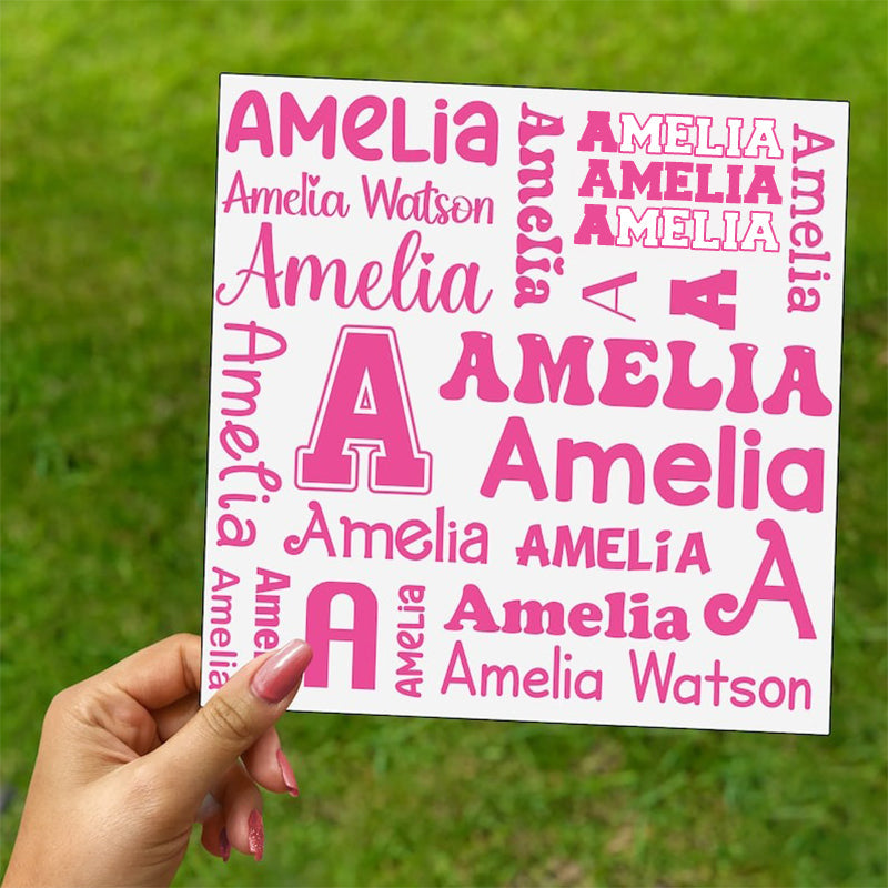 Back to School Name Decals, School Name Sheets, School Labels