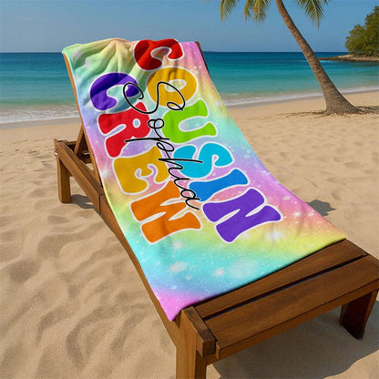 Personalized Beach Towel, Family Vacation Gift, Towel For Kids