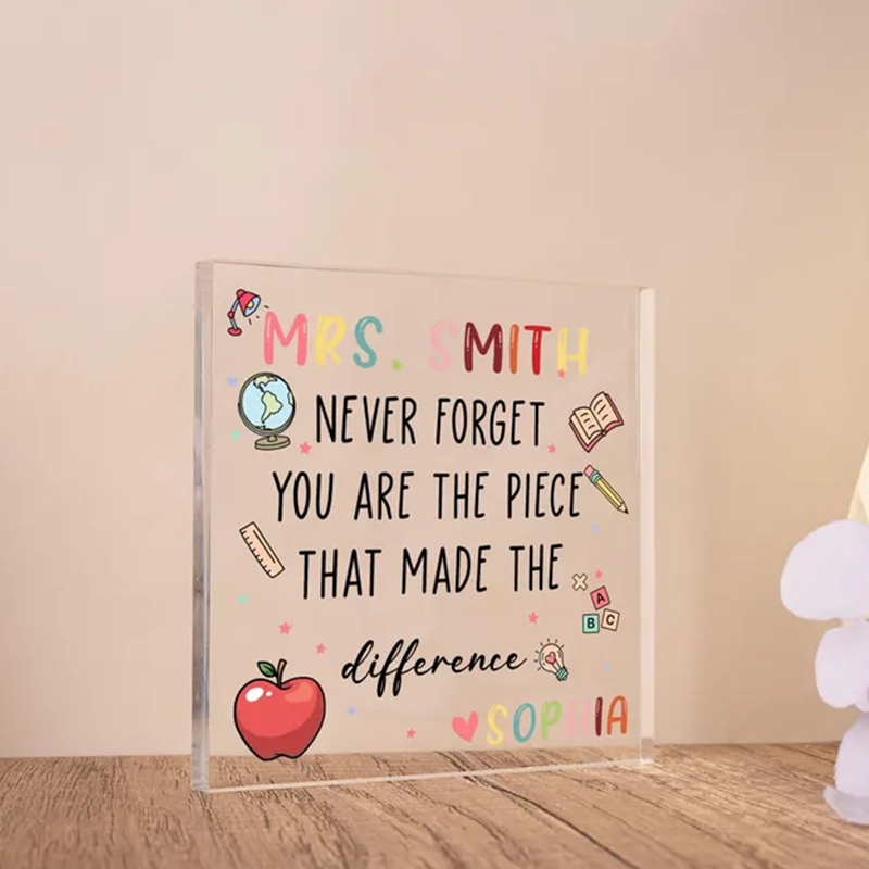 Teacher Appreciation Gift, Custom Thank You Teachers Plaque