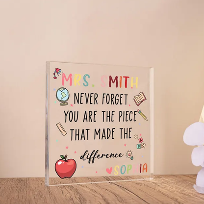 Teacher Appreciation Gift, Custom Thank You Teachers Plaque