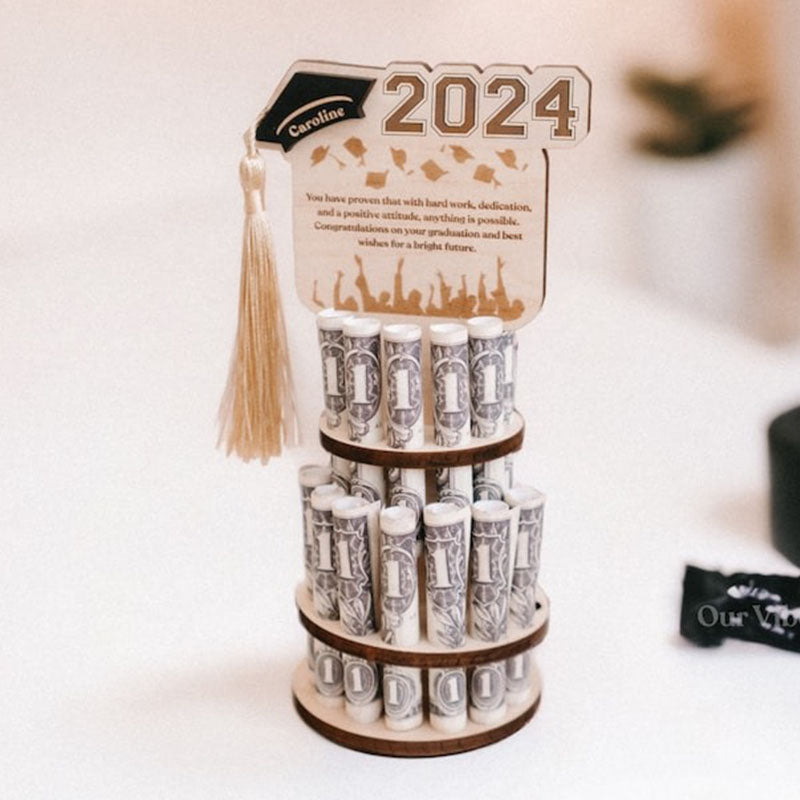 Graduation Money Tree Holder | Handmade gift, Custom Graduation Gift message, Custom name