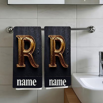 2pcs Customizable Text Towel, Name Custom Towel