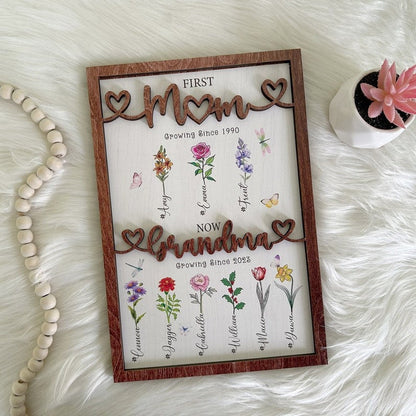 Personalized Birth Month Flowers, Mothers Day Gifts