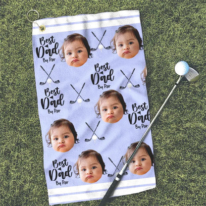 Custom Golf Towel With Kids Photo, Kids Golf Rag