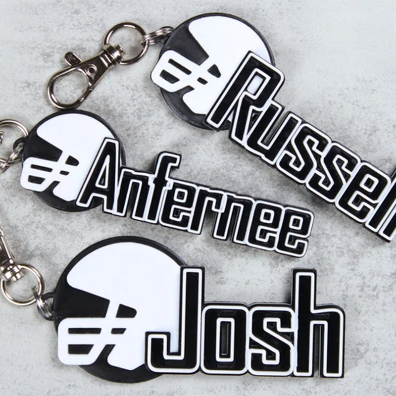 Football Keychain. Football Name Tag Keychain. Football Backpack Name Tag