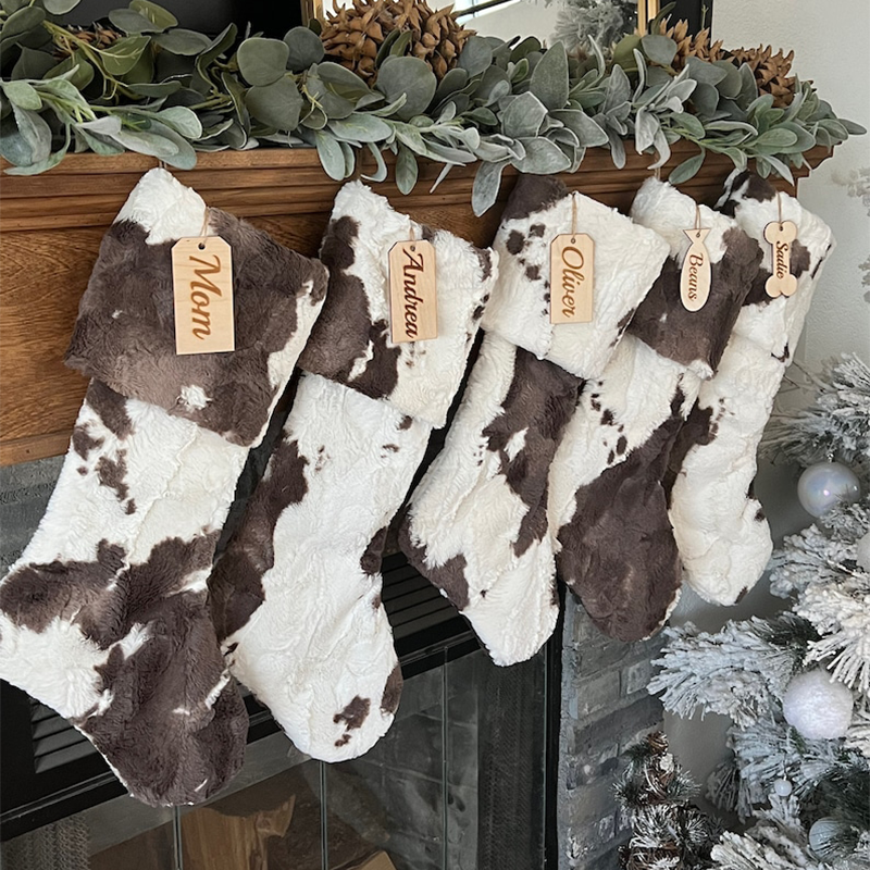 Personalized stocking, Brownie Cow Christmas stocking